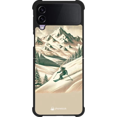 Samsung Galaxy Z Flip3 5G Case Hülle - Silikon schwarz Vintage Skiberg