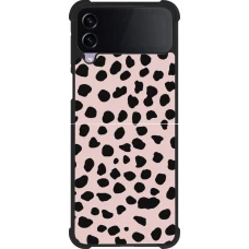 Coque Samsung Galaxy Z Flip3 5G - Silicone rigide noir Wild Leopard Pink
