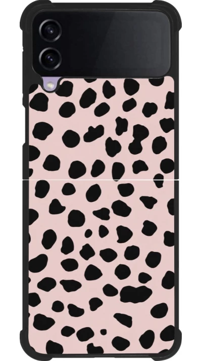 Coque Samsung Galaxy Z Flip3 5G - Silicone rigide noir Wild Leopard Pink