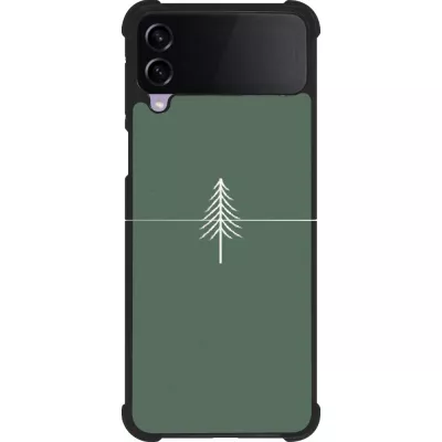 Coque Samsung Galaxy Z Flip3 5G - Silicone rigide noir Christmas 22 minimalist tree
