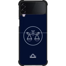 Coque Samsung Galaxy Z Flip4 - Silicone rigide noir Astrologie Balance
