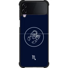 Coque Samsung Galaxy Z Flip4 - Silicone rigide noir Astrologie Scorpion