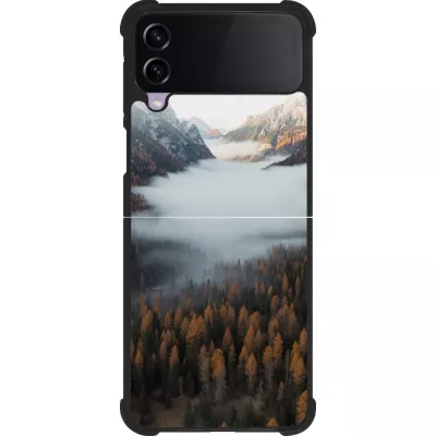 Coque Samsung Galaxy Z Flip4 - Silicone rigide noir Autumn 22 forest lanscape
