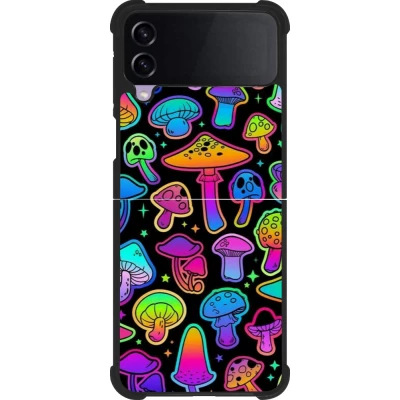 Coque Samsung Galaxy Z Flip4 - Silicone rigide noir Autumn 2024 magic mushrooms