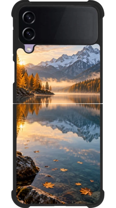 Coque Samsung Galaxy Z Flip4 - Silicone rigide noir Autumn 26 Autumn lake