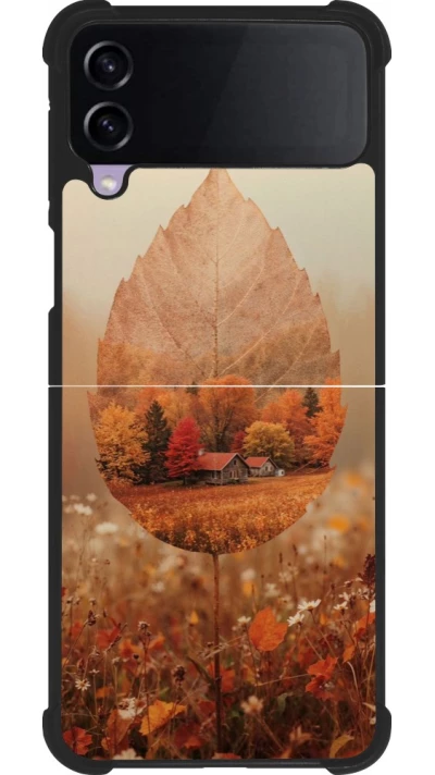 Coque Samsung Galaxy Z Flip4 - Silicone rigide noir Autumn 26 Autumn leaf