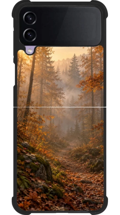 Coque Samsung Galaxy Z Flip4 - Silicone rigide noir Autumn 26 Autumn walk