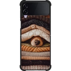 Samsung Galaxy Z Flip4 Case Hülle - Silikon schwarz Autumn 26 Dog under the covers