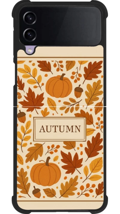 Coque Samsung Galaxy Z Flip4 - Silicone rigide noir Autumn 26 Hello autumn