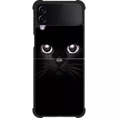 Samsung Galaxy Z Flip4 Case Hülle - Silikon schwarz Cat eyes