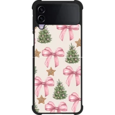 Samsung Galaxy Z Flip4 Case Hülle - Silikon schwarz Christmas 25 Vintage Ribbons