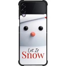 Coque Samsung Galaxy Z Flip4 - Silicone rigide noir Christmas 25 Xmas Snowman