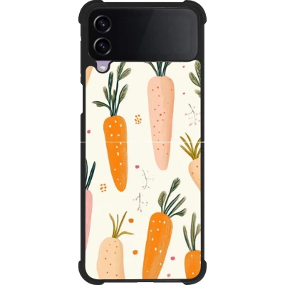 Samsung Galaxy Z Flip4 Case Hülle - Silikon schwarz Easter 2026 Illustration carrots