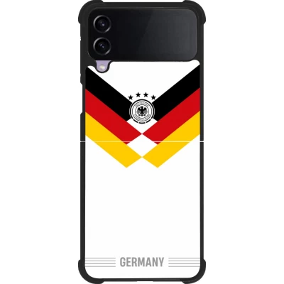 Coque Samsung Galaxy Z Flip4 - Silicone rigide noir Maillot de football Allemagne 2026 personnalisable