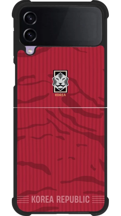 Samsung Galaxy Z Flip4 Case Hülle - Silikon schwarz Südkorea 2026 personalisierbares Fussballtrikot