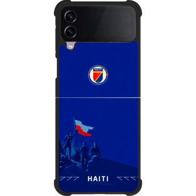 Samsung Galaxy Z Flip4 Case Hülle - Silikon schwarz Haiti 2026 personalisierbares Fussballtrikot