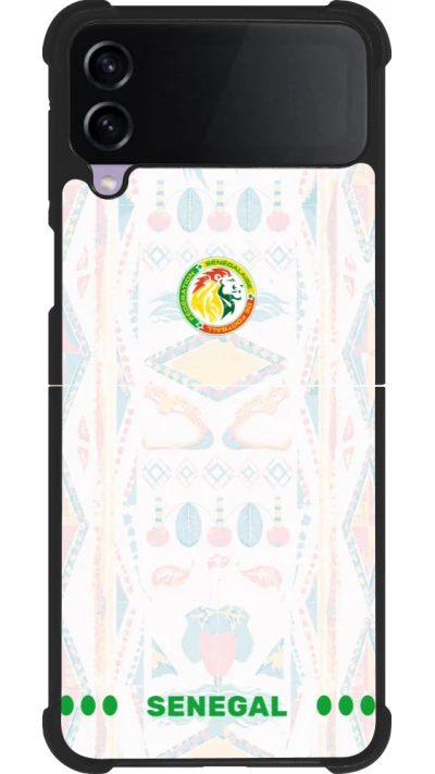 Samsung Galaxy Z Flip4 Case Hülle - Silikon schwarz Senegal 2026 personalisierbares Fussballtrikot