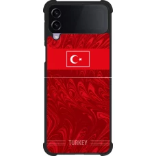 Samsung Galaxy Z Flip4 Case Hülle - Silikon schwarz Türkei 2026 personalisierbares Fussballtrikot