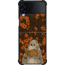 Samsung Galaxy Z Flip4 Case Hülle - Silikon schwarz Halloween 2026 Ghost reading
