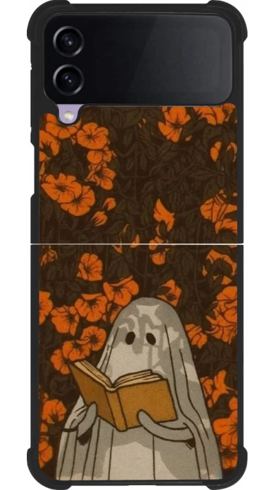 Samsung Galaxy Z Flip4 Case Hülle - Silikon schwarz Halloween 2026 Ghost reading