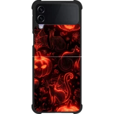 Samsung Galaxy Z Flip4 Case Hülle - Silikon schwarz Halloween 2026 Pattern Halloween
