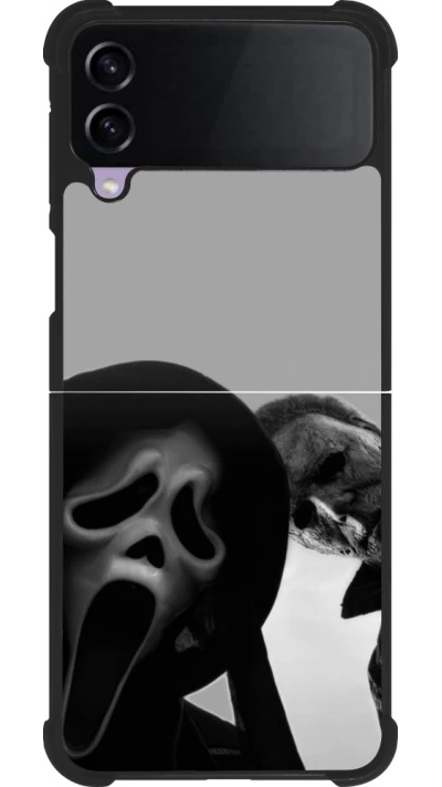 Samsung Galaxy Z Flip4 Case Hülle - Silikon schwarz Halloween 2026 Scream and Michael Myers