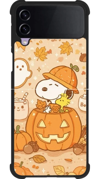 Samsung Galaxy Z Flip4 Case Hülle - Silikon schwarz Halloween 2026 Snoopy Halloween