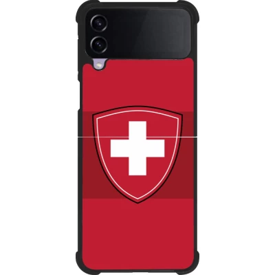 Samsung Galaxy Z Flip4 Case Hülle - Silikon schwarz Hockey World Championship Ecusson Suisse
