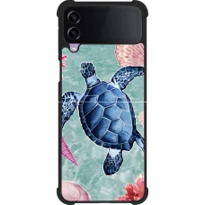 Samsung Galaxy Z Flip4 Case Hülle - Silikon schwarz Preppy Turtle