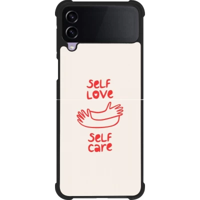 Samsung Galaxy Z Flip4 Case Hülle - Silikon schwarz Saint Valentines Day 26 Self love self care