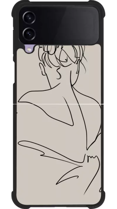 Coque Samsung Galaxy Z Flip4 - Silicone rigide noir Salnikova 05