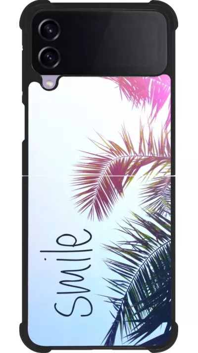 Coque Samsung Galaxy Z Flip4 - Silicone rigide noir Smile 05