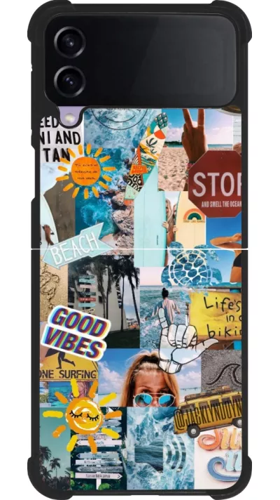 Coque Samsung Galaxy Z Flip4 - Silicone rigide noir Summer 2021 15