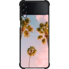 Samsung Galaxy Z Flip4 Case Hülle - Silikon schwarz Summer 2025 Palmiers
