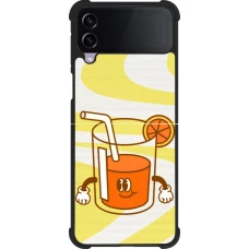 Coque Samsung Galaxy Z Flip4 - Silicone rigide noir Summer drink 2026