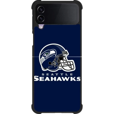 Coque Samsung Galaxy Z Flip4 - Silicone rigide noir Super Bowl 26 Seattle 3