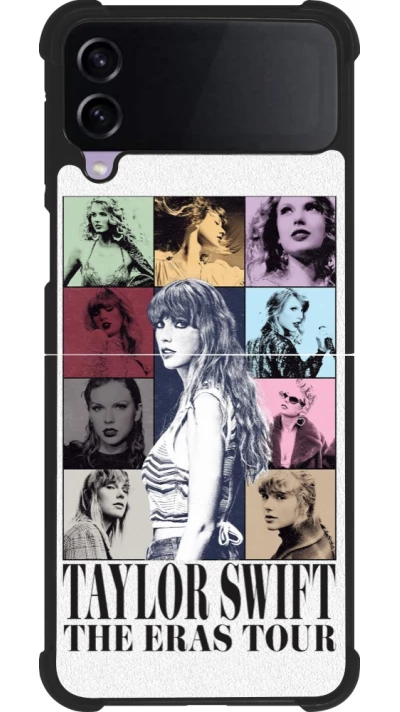 Coque Samsung Galaxy Z Flip4 - Silicone rigide noir Taylor Swift The Eras Tour