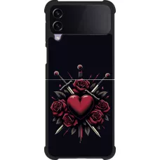 Samsung Galaxy Z Flip4 Case Hülle - Silikon schwarz Valentine 2024 gothic love