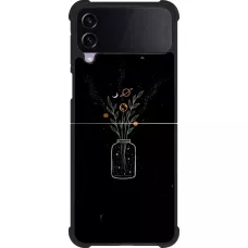 Coque Samsung Galaxy Z Flip4 - Silicone rigide noir Vase black