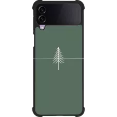 Samsung Galaxy Z Flip4 Case Hülle - Silikon schwarz Christmas 22 minimalist tree