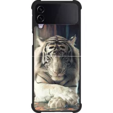 Coque Samsung Galaxy Z Flip4 - Silicone rigide noir Zen Tiger