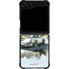 Samsung Galaxy Z Flip5 Case Hülle - Silikon schwarz Porsche 911 Berg Aquarell