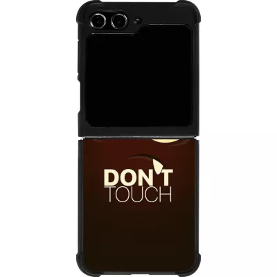 Coque Samsung Galaxy Z Flip5 - Silicone rigide noir Angry Dont Touch