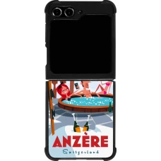 Coque Samsung Galaxy Z Flip5 - Silicone rigide noir Anzère Mountain Jacuzzi