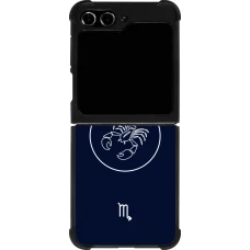 Coque Samsung Galaxy Z Flip5 - Silicone rigide noir Astrologie Scorpion