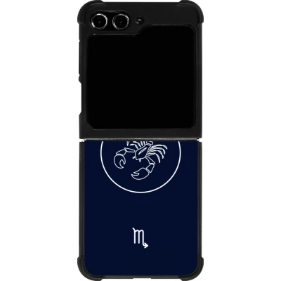 Coque Samsung Galaxy Z Flip5 - Silicone rigide noir Astrologie Scorpion