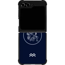 Samsung Galaxy Z Flip5 Case Hülle - Silikon schwarz Astrologie Wassermann