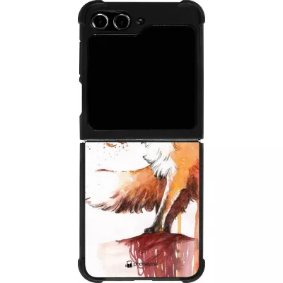 Coque Samsung Galaxy Z Flip5 - Silicone rigide noir Autumn 21 Fox