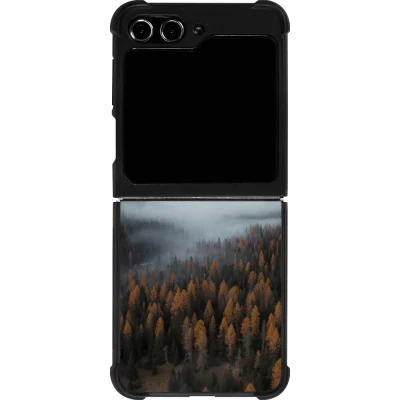 Samsung Galaxy Z Flip5 Case Hülle - Silikon schwarz Autumn 22 forest lanscape