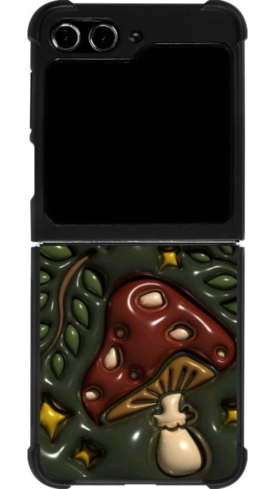 Coque Samsung Galaxy Z Flip5 - Silicone rigide noir Autumn 26 3D mushrooms